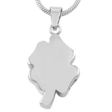 Steel Falling Leaf Shape Memorial Cremation Urn Necklace