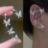 Bohemian Zirconia Ear Cuff Vintage Leaf Cartilage Ear Clips