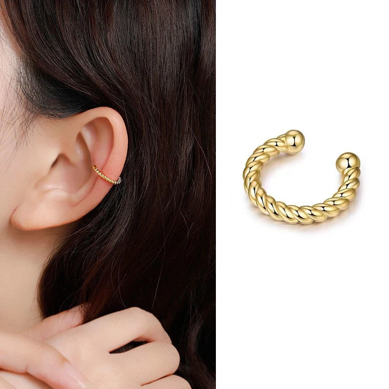 Bohemian Zirconia Ear Cuff Vintage Leaf Cartilage Ear Clips