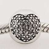 925 Silver Lock Clip Core Stopper Charm Beads for Bracelet