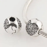 925 Silver Lock Clip Core Stopper Charm Beads for Bracelet