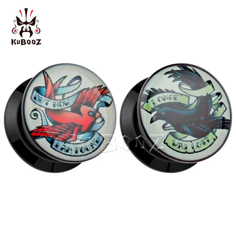 2PCS Ear Piercing Tunnels Gauges Plugs Stretcher Expander 6-30mm