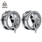 Bird Skull Ear Tunnels Plugs Earrings Stainless Steel Gauges