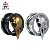 Bird Skull Ear Tunnels Plugs Earrings Stainless Steel Gauges