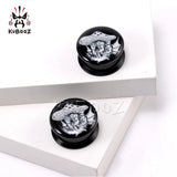 Cartoon Mushroom Earring Gauges Ear Plugs Tunnels 6-30mm 2PCS