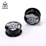 Cartoon Mushroom Earring Gauges Ear Plugs Tunnels 6-30mm 2PCS