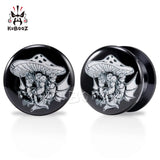 Cartoon Mushroom Earring Gauges Ear Plugs Tunnels 6-30mm 2PCS