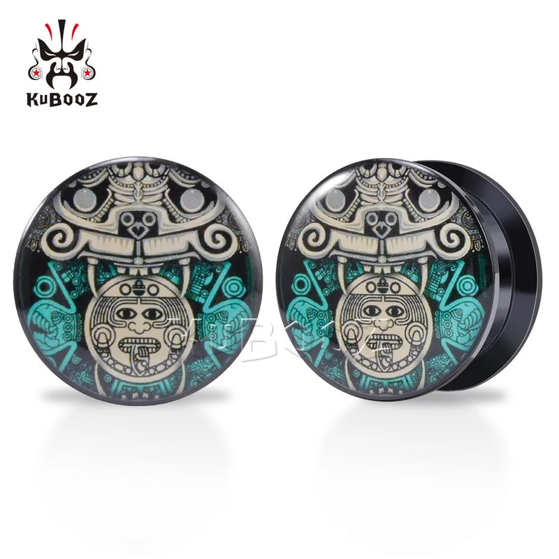 Cartoon Acrylic Ear Plugs Body Piercing Jewelry 2PCS
