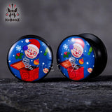 Christmas Acrylic Santa Claus Tree Ear Tunnels Plugs Piercing Earring Gauges