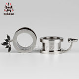 2PCS Stainless Steel Ear Gauges 2G 0G 00G Plugs Tunnels Stretcher Body Jewelry