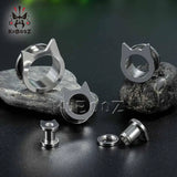 Stainless Steel Ear Gauges Plugs Tunnels Stretcher Earrings