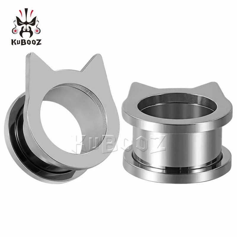Stainless Steel Ear Gauges Plugs Tunnels Stretcher Earrings