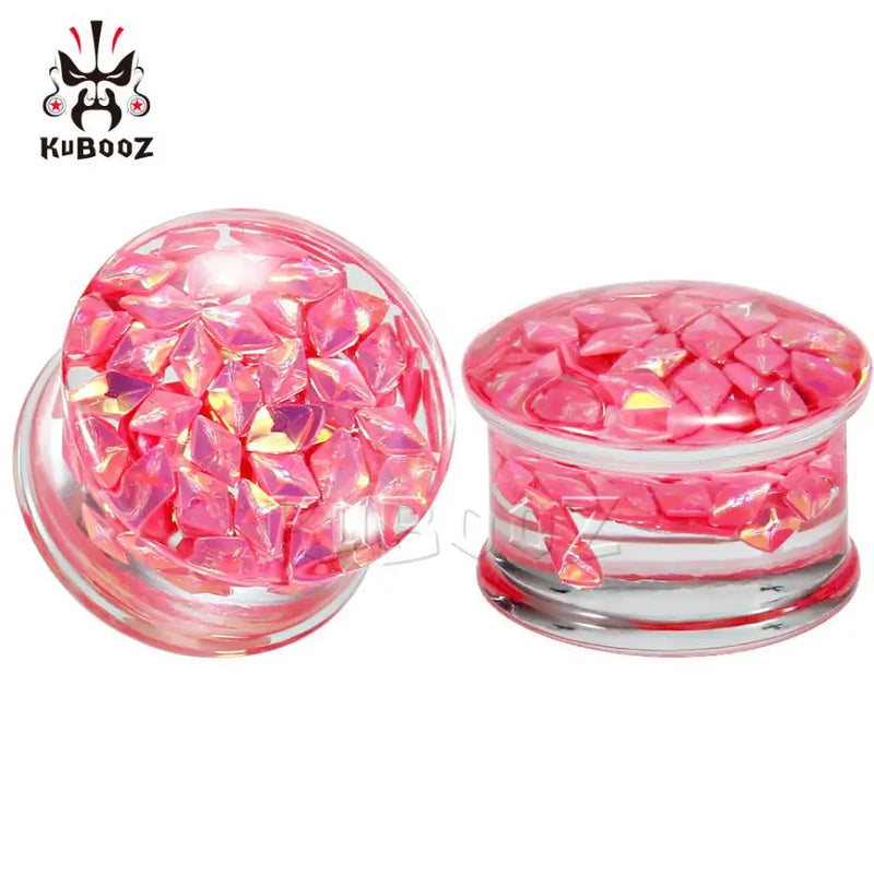 Acrylic Saddle Transparent Tunnel Plug Body Jewelry 0g 00g
