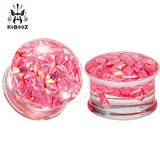 Acrylic Saddle Transparent Tunnel Plug Body Jewelry 0g 00g