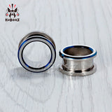 Stainless Steel Ear Piercing Tunnels Screw Plugs Body Jewelry Gauges Expander