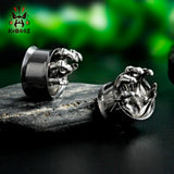 Stainless Steel Ear Piercing Tunnels Double Flared Hand Plugs