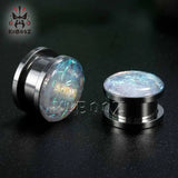 Steel Ear Tunnel Plug Piercing Ring Body Jewelry Expander Gauges Earring 2PCS