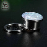 Steel Ear Tunnel Plug Piercing Ring Body Jewelry Expander Gauges Earring 2PCS