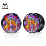 Acrylic Mushroom Eye Ear Plugs Piercing Tunnels Gauges 6-30mm 2PCS