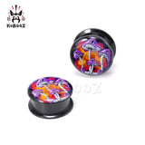Acrylic Mushroom Eye Ear Plugs Piercing Tunnels Gauges 6-30mm 2PCS