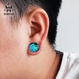 Fashion Multi Color Glass Ear Tunnels Piercing Earrings