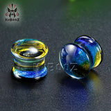 Fashion Multi Color Glass Ear Tunnels Piercing Earrings