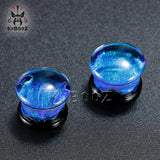 Fashion Multi Color Glass Ear Tunnels Piercing Earrings