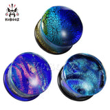 Fashion Multi Color Glass Ear Tunnels Piercing Earrings