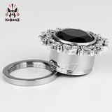 Vintage Flower Ear Plugs Stainless Steel Zircon Body Piercing Jewelry