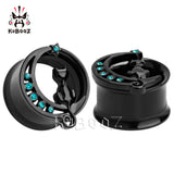 Stainless Steel Cat Ear Piercing Plugs Gauges Body Jewelry 8-16mm