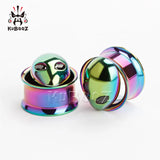 Stainless Steel Alien Ear Plugs Tunnels Gauges Body Piercing Jewelry