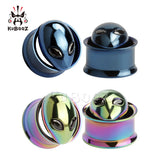 Stainless Steel Alien Ear Plugs Tunnels Gauges Body Piercing Jewelry