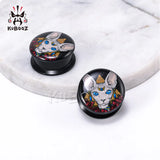 Acrylic Hand Painted Mouse Ear Tunnels Plugs Gauges 6-30mm 2PCS