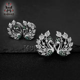 Peacock Spiral Ear Plugs Piercing Tunnels Ear Gauges Body Jewelry