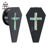 Shell Cross Acrylic Ear Plugs Gauges 2PCS