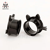 Stainless Steel Cat Ear Tunnels Piercing Jewelry Earring Plugs 6-25mm