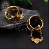 Stainless Steel Bee Magnet Chain Earrings