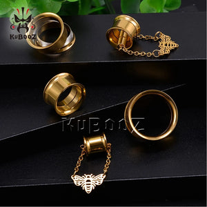 Stainless Steel Bee Magnet Chain Earrings