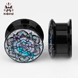Datura Flower Acrylic Ear Plugs Gauges Body Piercing Jewelry