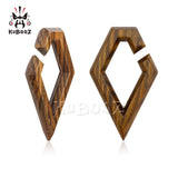 Wood Rhombus Ear Weights 8-10mm