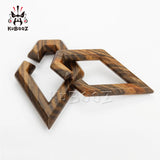 Wood Rhombus Ear Weights 8-10mm