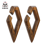 Wood Rhombus Ear Weights 8-10mm