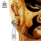 Stainless Steel Magnet Chain Spider Ear Gauges Piercing Tunnels