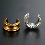 Retro Copper Ear Gauges Plugs Tunnels Piercing Expander Stretchers Earrings 2PCS