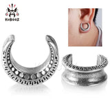 Retro Copper Ear Gauges Plugs Tunnels Piercing Expander Stretchers Earrings 2PCS