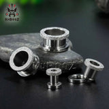 Stainless Steel Ear Gauges Plugs Tunnels 2PCS/Lot