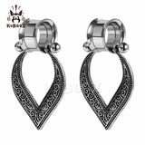 Stainless Steel Ear Gauges Dangle Expanders Plugs Tunnels Studs Earrings