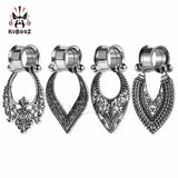 Stainless Steel Ear Gauges Dangle Expanders Plugs Tunnels Studs Earrings