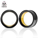 Stainless Steel Double Ear Piercing Plugs Tunnels Gauges Earring 2P