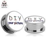 Stainless Steel Custom Ear Gauges Plugs Piercing Tunnels Body Jewelry
